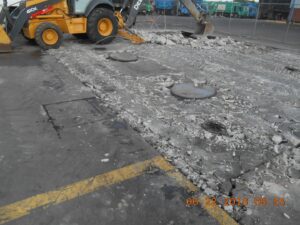1 concrete removal over tanks
