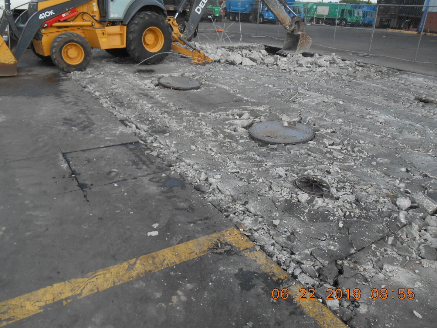 1 concrete removal over tanks