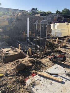 10 control building utilities being installed