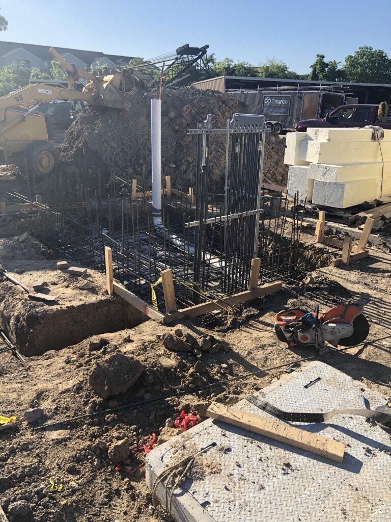 10 control building utilities being installed