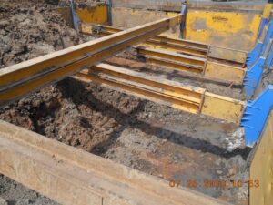 10 tank shoring in progress