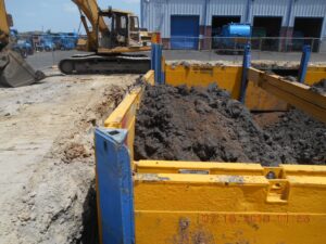 12 tank shoring installed