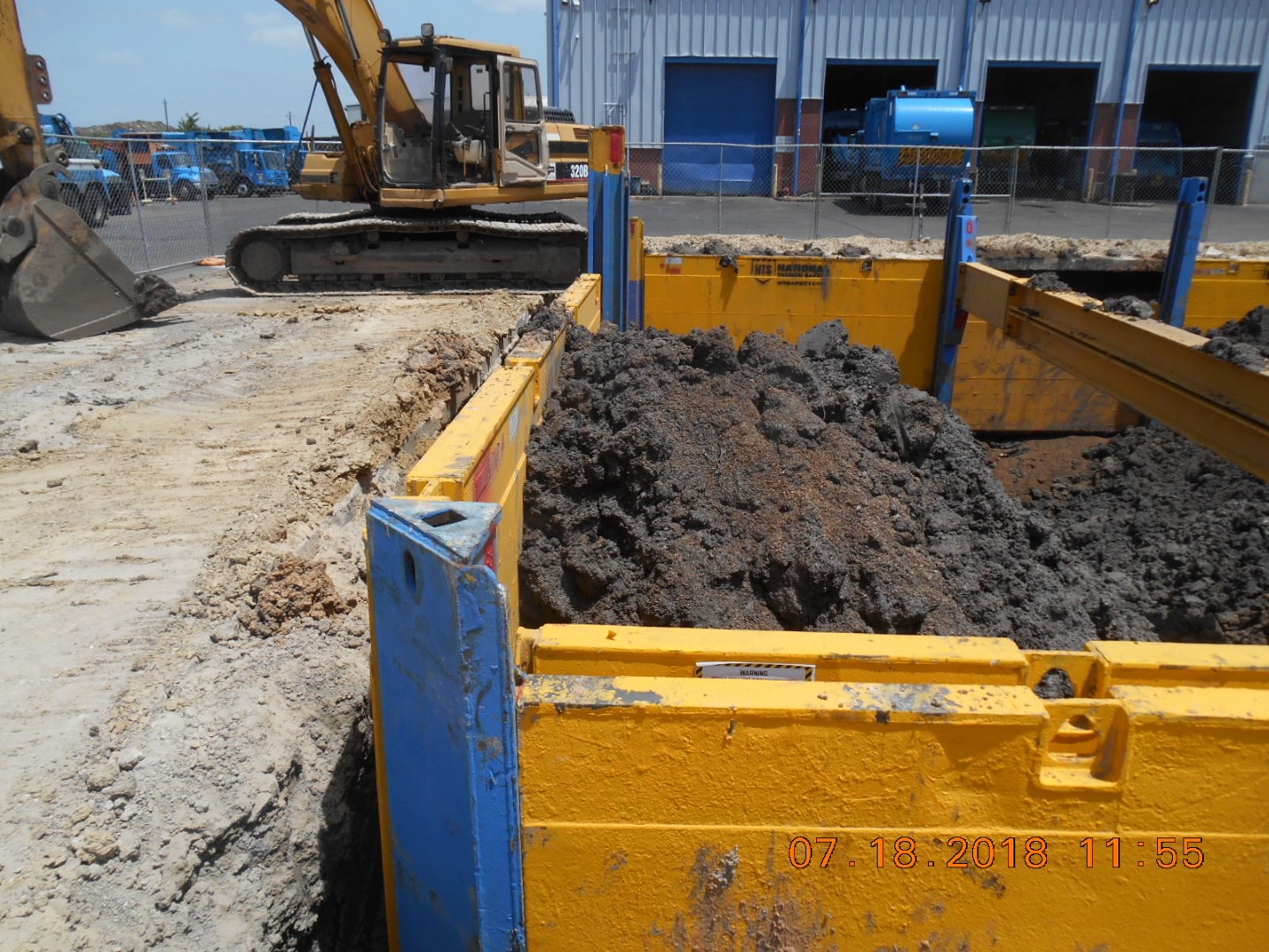 12 tank shoring installed