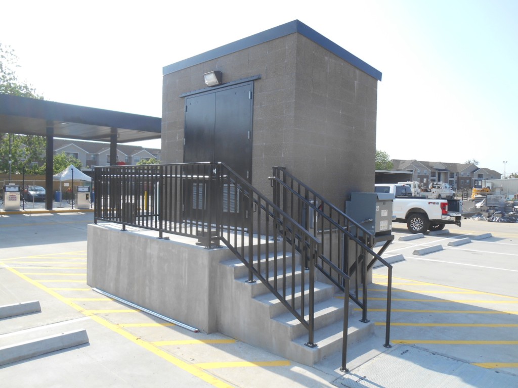 18 control building rails and stepsa