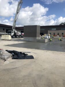 19a tank slab being poured