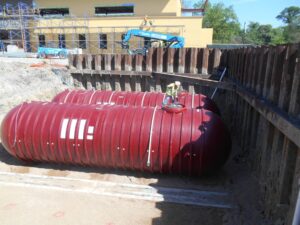 2 tanks being installed