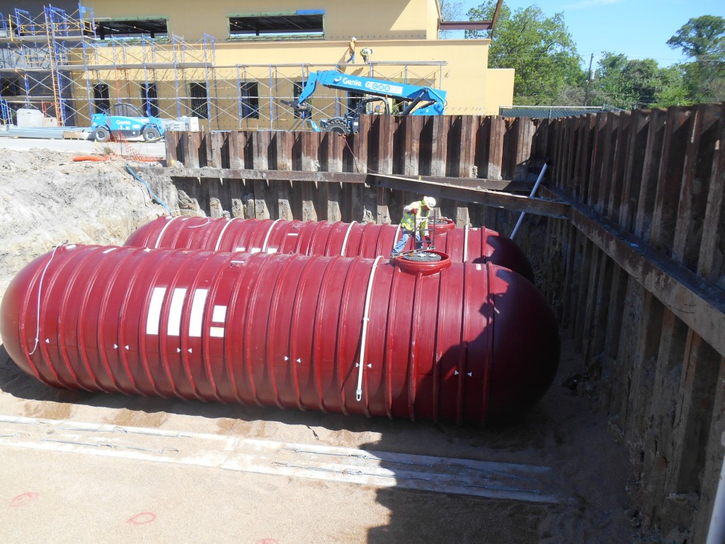 2 tanks being installed