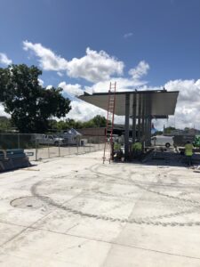 20 canopy being installed