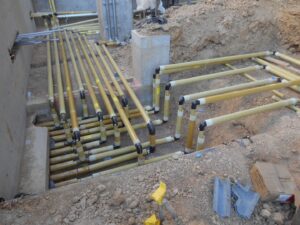 20 piping entering building