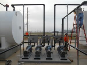 4 transfer pumps installed