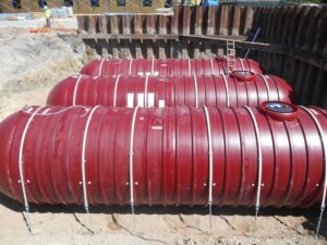 5 tanks anchored to deadmen