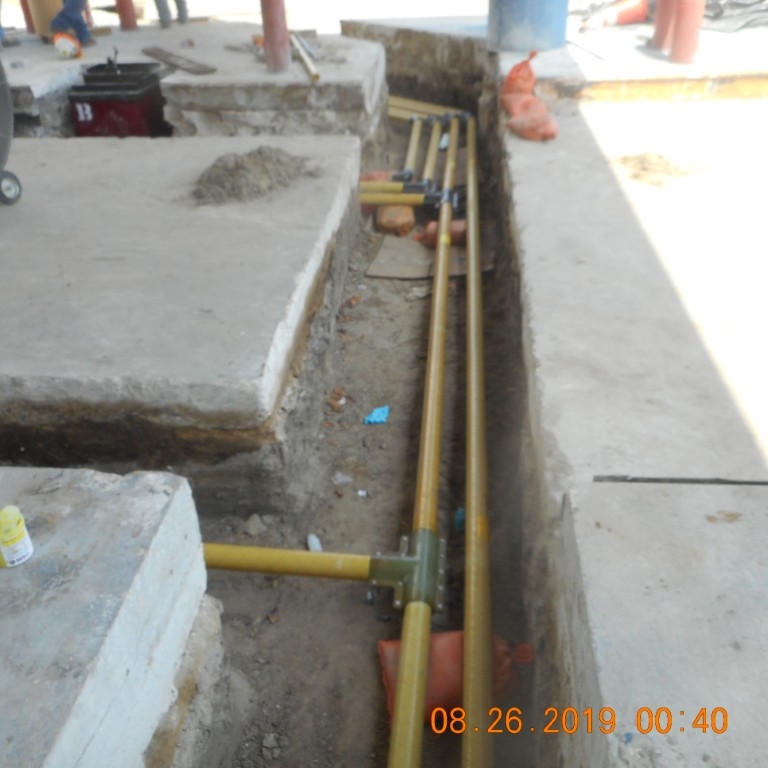 8 new piping to dispensers